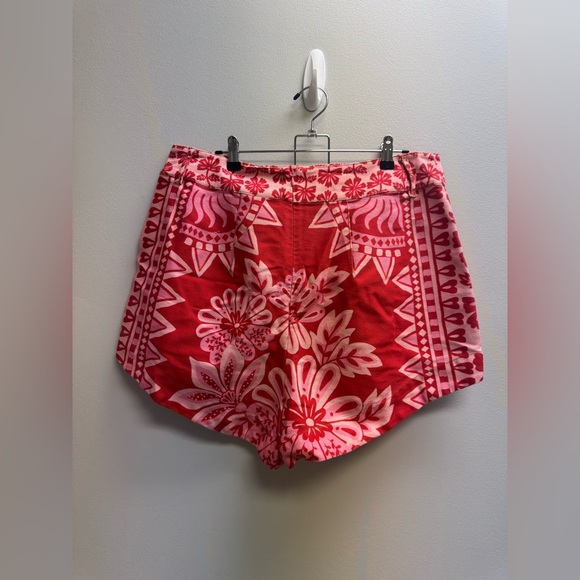 FARM Rio Red Floral High Waist Shorts - Picture 2 of 5